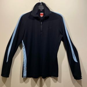 (XL) Icebreaker Bodyfit 260; half zip sweater w/ thumb holes